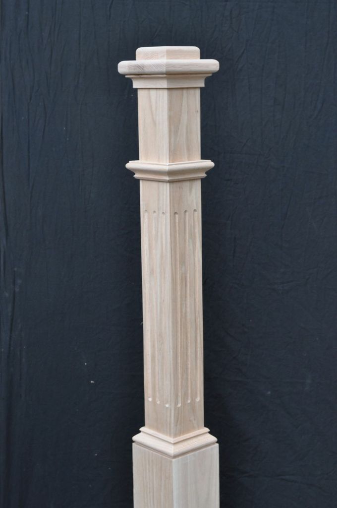 Fluted Box Newel with Stately close